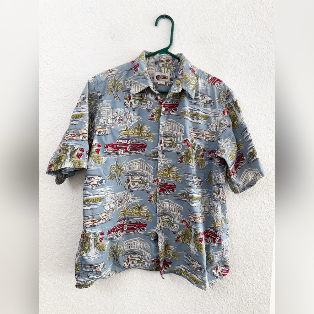 Reyn Spooner Art of Eddy Y - Vintage Blue Hawaiian Shirt -
